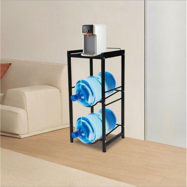 Brand New 3-Tier Water Jug Holder – 5-Gallon Bottle Storage Rack, Black