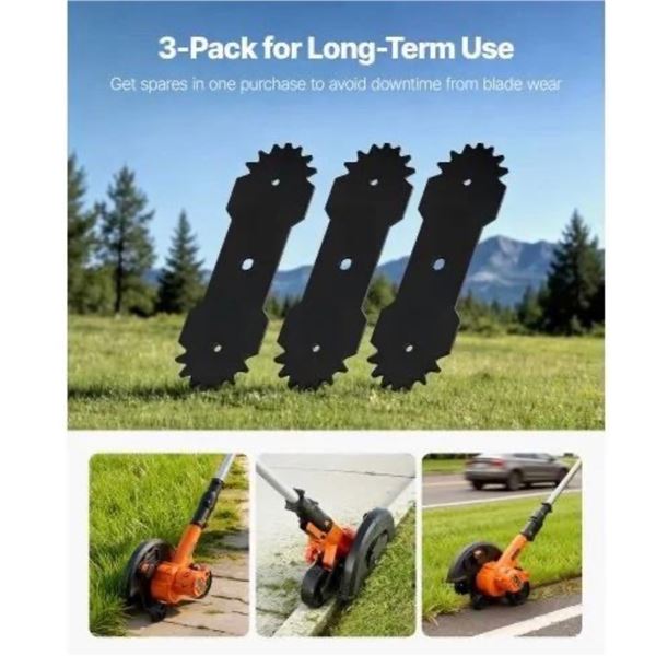 Brand New 8.8-Inch Electric Edger Replacement Blades – 3-Piece Set – Model BL1