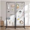 Image 3 : Brand New 2-Pack 2’ × 5.6’ Floor-Standing Gridwall Display Racks with Hooks