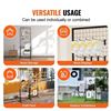 Image 5 : Brand New 2-Pack 2’ × 5.6’ Floor-Standing Gridwall Display Racks with Hooks