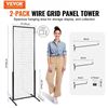 Image 7 : Brand New 2-Pack 2’ × 5.6’ Floor-Standing Gridwall Display Racks with Hooks