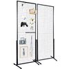 Image 8 : Brand New 2-Pack 2’ × 5.6’ Floor-Standing Gridwall Display Racks with Hooks