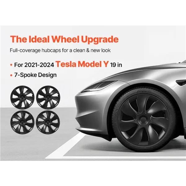 Brand New VEVOR 19″ Wheel Covers for Tesla Model Y 2020–2024 – Set of 4