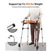 Image 1 : Brand New Folding Walker with 5-Inch Wheels – 350 lb Capacity