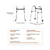 Image 3 : Brand New Folding Walker with 5-Inch Wheels – 350 lb Capacity