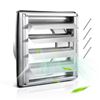Image 2 : Brand New 6-Inch Stainless Steel Louvered Wall Vent Cover