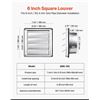 Image 9 : Brand New 6-Inch Stainless Steel Louvered Wall Vent Cover