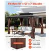 Image 4 : Brand New 12’ x 10’ Gazebo Privacy Curtains – 4 Panels