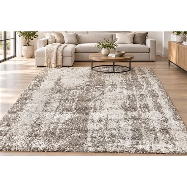 Customer Return – Looks New CAM Rosedale Super Soft Shag Area Rug – 7’10[