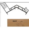 Image 3 : Brand New SNAP Style Innovation Queen Metal Bed Frame with Headboard & Footboard – Black