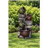 Image 1 : Brand New SeaSunStar 4-Tier Cascading Pots & Rock Outdoor Water Fountain