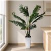 Image 3 : Brand New 5FT Triple-Trunk Artificial Palm Tree with Tall White Planter