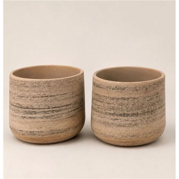 Brand New TERRA Galestro 9” Planter Set – 2 Pack | Handmade in Italy