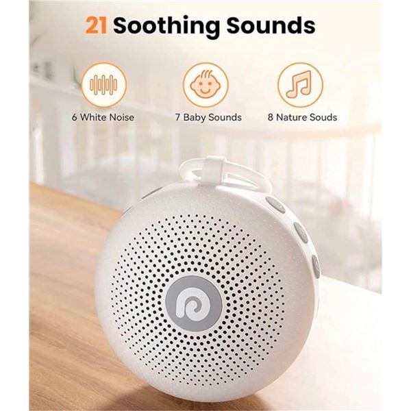 Brand New Dreamegg Portable White Noise Machine – 21 Soothing Sounds