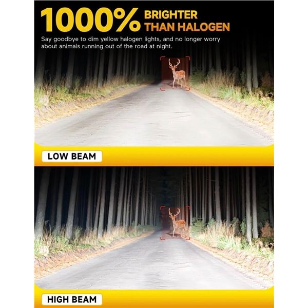 Brand New FAHREN H11 + 9005 LED Headlight Bulb Combo – 4-Piece Set