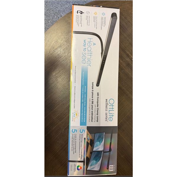 Brand New OttLite Wellness Series LED Computer Clamp Lamp with ClearSun Technology