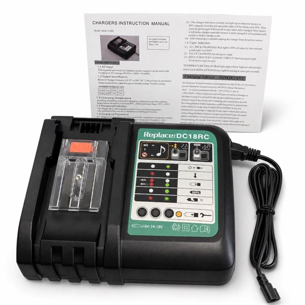 Brand New 14.4V18V Replacement Battery Charger  Replaces DC18RC