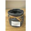 Image 1 : Brand New Gray Planter Pot with Raffia Tie
