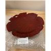 Image 1 : Red Leaf Shaped Decorative Tray