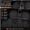 Image 3 : Brand New HanaMat Dual-Layer EVA Car Mat Set for Mid-Size SUVs  Black