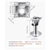 Image 2 : Brand New Adjustable Boat Seat Pedestal  12.76 to 18.7 in Aluminum Marine Base