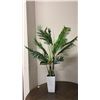 Image 3 : Brand New 5FT Triple-Trunk Artificial Palm Tree with Tall White Planter