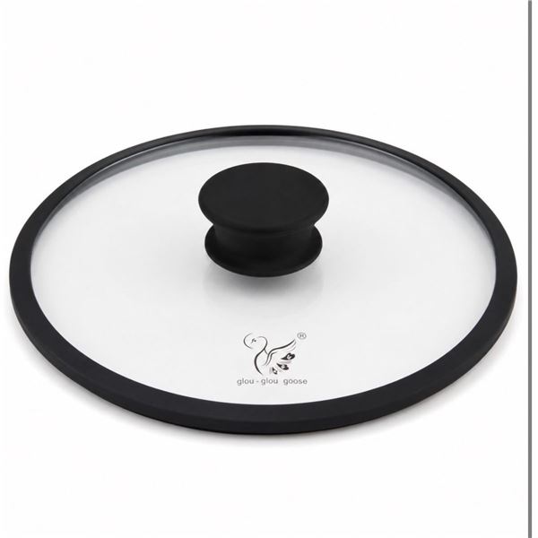 Brand New GLOU-GLOU GOOSE 10.5-Inch Glass Microwave Splatter Cover Black