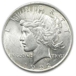 1922 Uncirculated Peace Silver Dollar