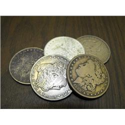 Lot of 5 Random Date Morgans