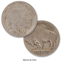 Lot of (10) 1920's Buffalo Nickels