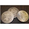 Image 1 : Lot of (3)  19th Century Morgan Silver Dollars-