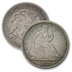 Random Date Fine  Grade Seated Liberty Half Dollar