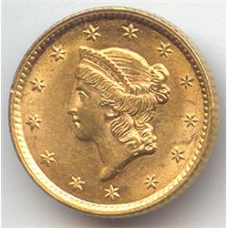 $ 1 Gold Civil War Era- 1850-60 US Minted