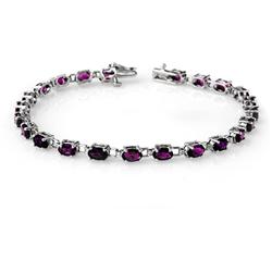 6.10 ctw Amethyst Tennis Bracelet