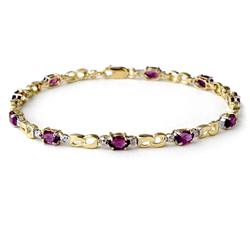 2.03 ctw Amethyst Diamond Bracelet