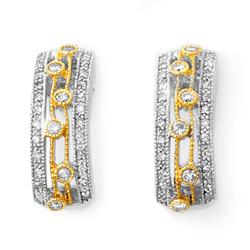 0.66 ctw Diamond Earrings in Two-Tone