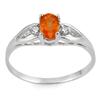 Fine 0.77 ctw Diamond Orange Sapphire Ring