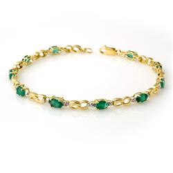 2.76 ctw Emerald Diamond Bracelet