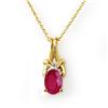 Image 1 : 1.22 ctw Ruby Diamond Pendant