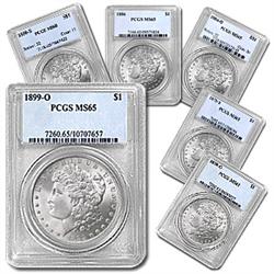 Lot of 6 Assorted Date PCGS MS 64 Morgans!