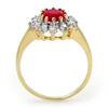 Image 2 : .22 ctw Diamond Ruby Ring White Gold Jewelry