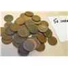 Image 1 : Lot of 50 Circulated Indian Head Cents