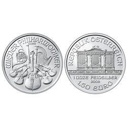 Austrian Philharmonic Silver Bullion 1 oz.