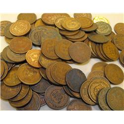 Lot of (100) Indian Head Cents-