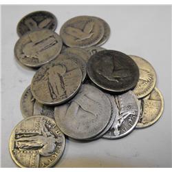Lot of (20) Standing Liberty Quarters