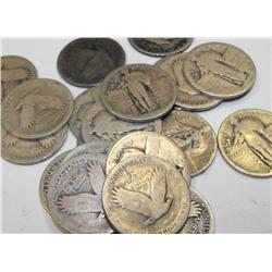 Lot of 10 Standing Liberty Quarters