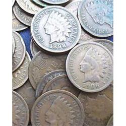 Lot of 100 Indian Head Pennies-goods