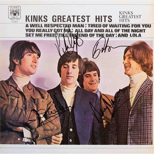 The Kinks 1971 Greatest Hits signed album