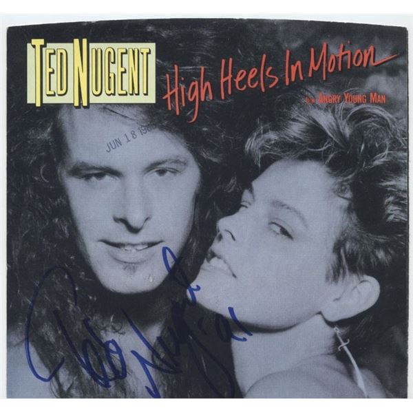 Ted Nugent High Heels in Motion signed 45 sleeve