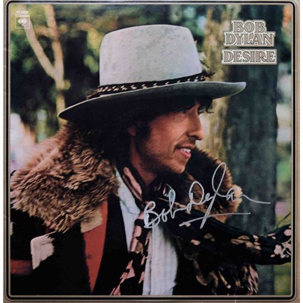 Bob Dylan Desire 1975 signed album